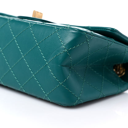 Chanel Aged Calfskin Quilted 2.55 Reissue Mini Flap Green 9 of 9