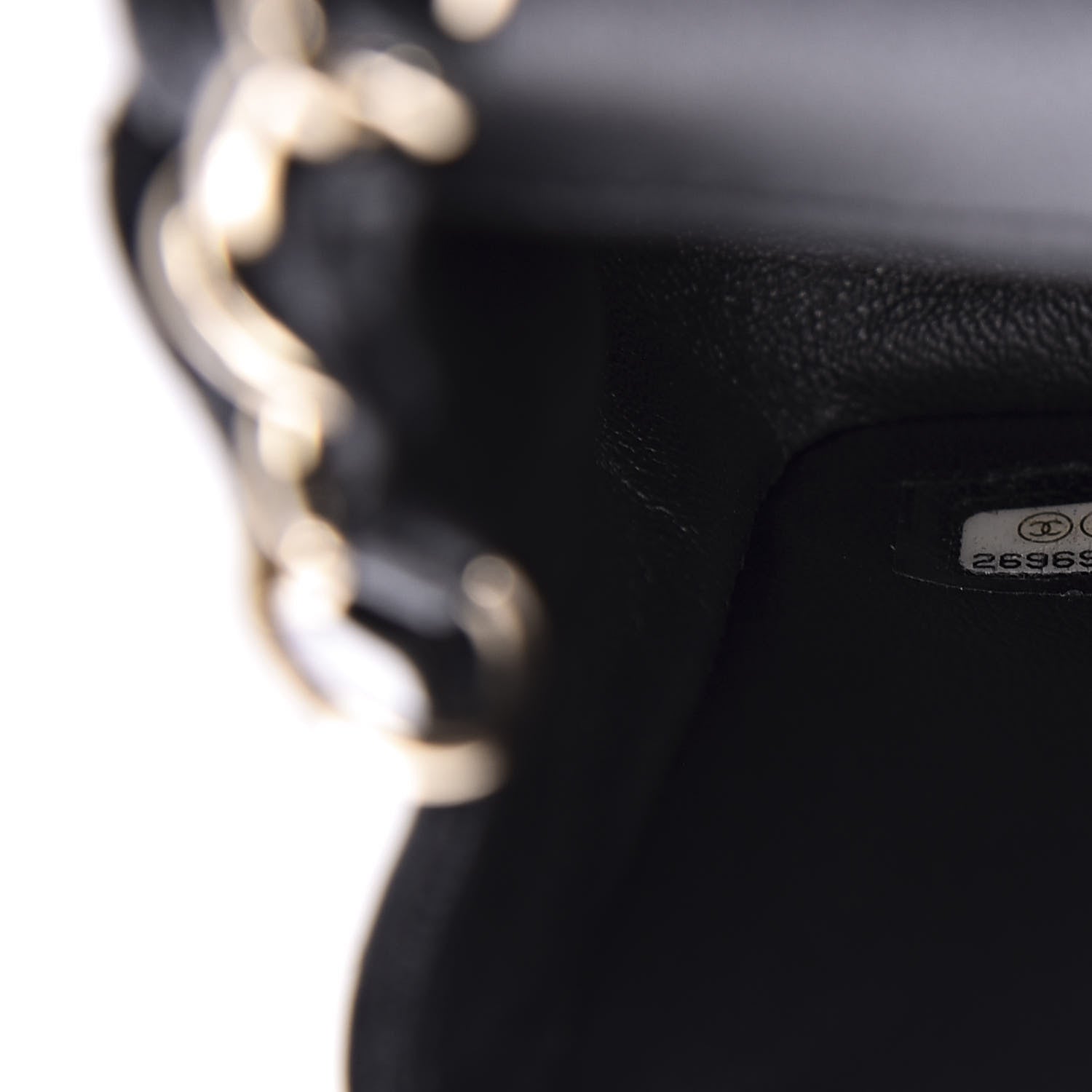 Chanel Lambskin Chevron Quilted Mini Rectangular Flap Black 8 of 10