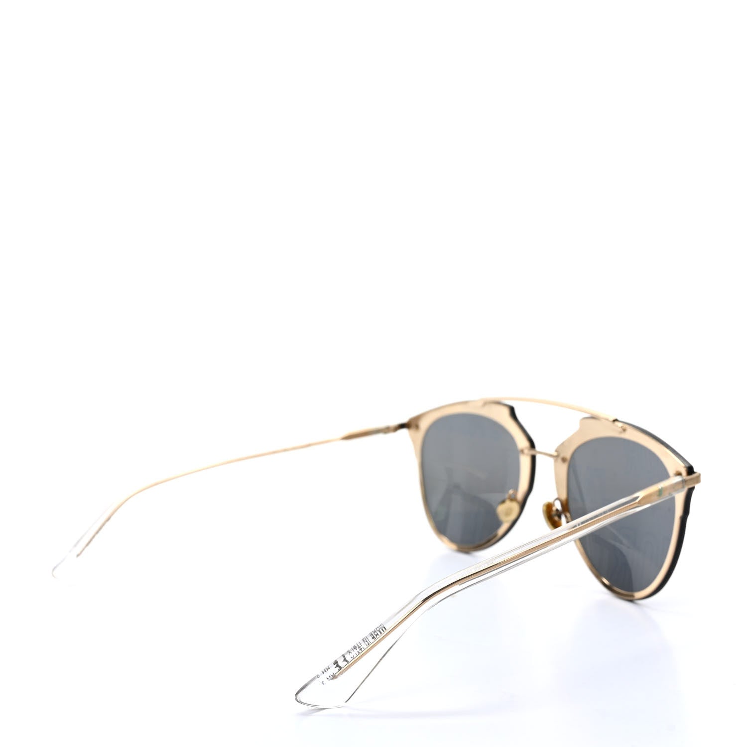 Christian Dior Reflected Prism Mirrored Sunglasses Black Gold 4 of 10