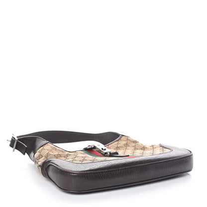Gucci Monogram Web Jackie O Hobo Dark Brown 4 of 9
