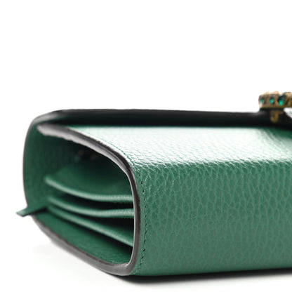 Gucci Calfskin Mini Dionysus Chain Wallet Emerald 10 of 11