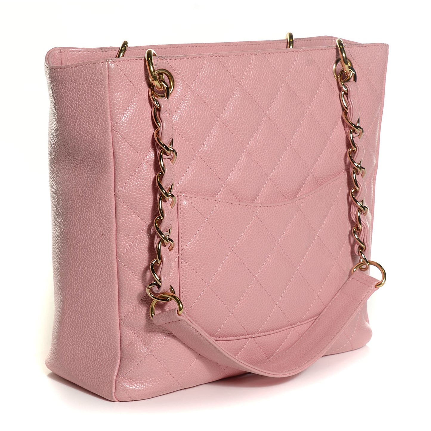 Caviar Quilted Petit Shopping Tote PST Pink