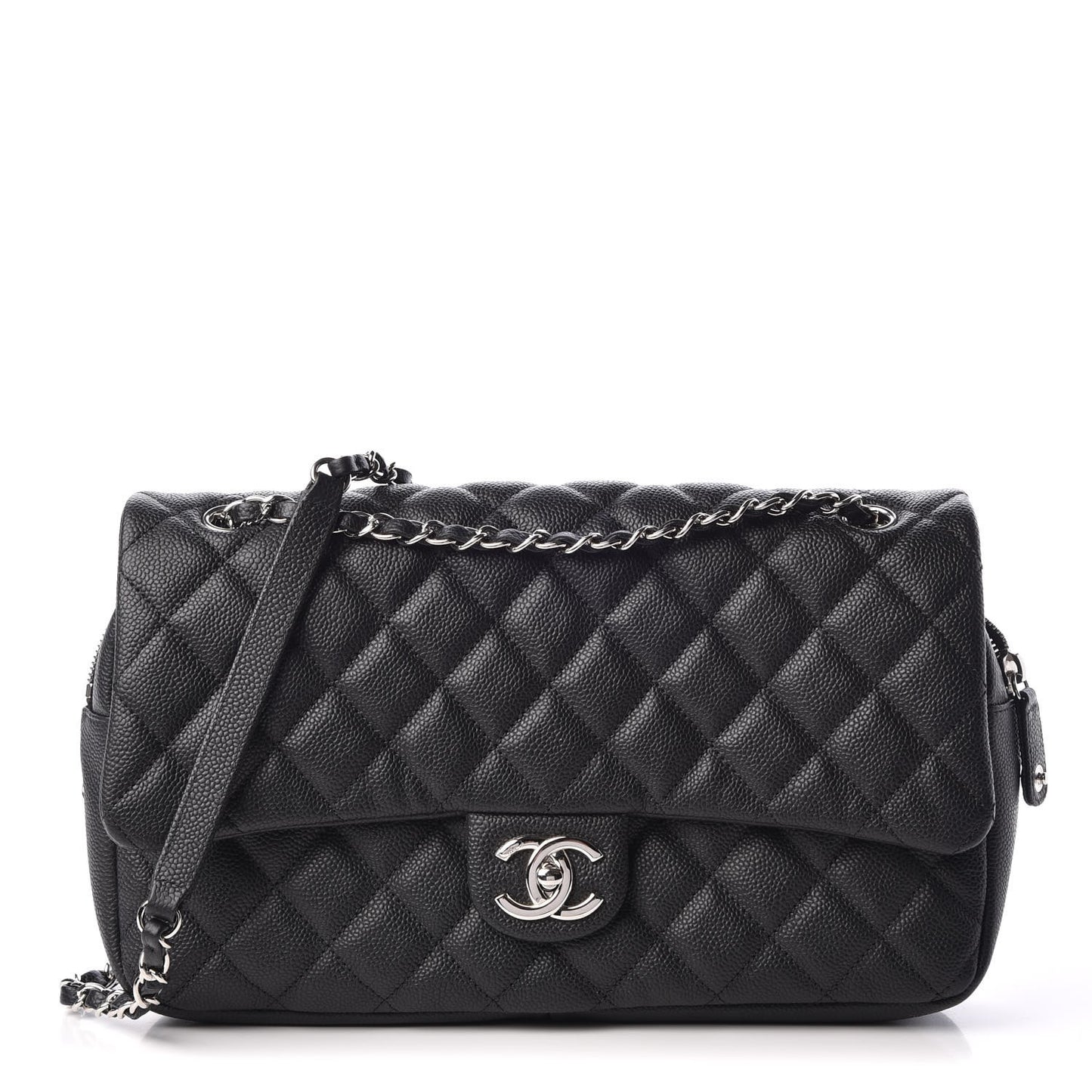 Caviar Quilted Jumbo Easy Flap Black