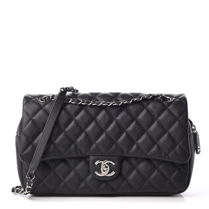 Chanel Caviar Quilted Jumbo Easy Flap Black 1 of 8