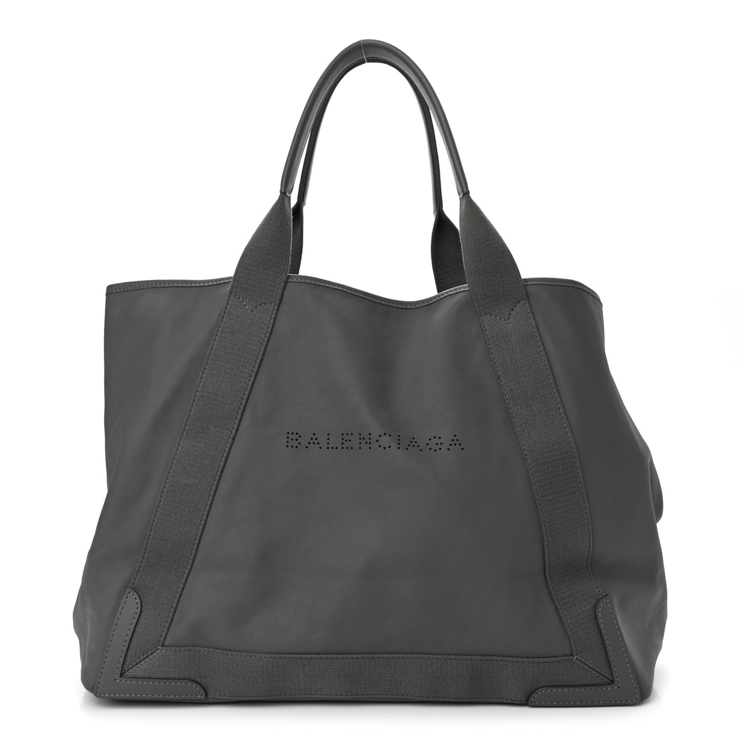 Calfskin Cabas M Shoulder Bag Gris Fossile