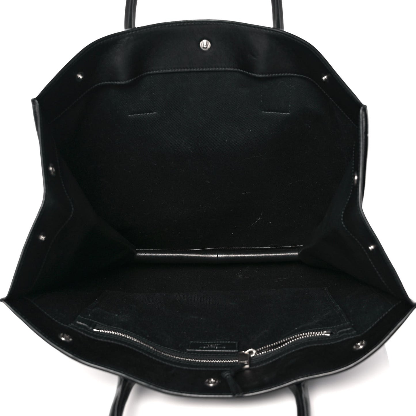 Calfskin Rive Gauche North South Tote Black