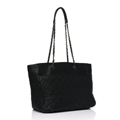 Chanel Crumpled Lambskin Quilted Large Tote Black 2 of 18