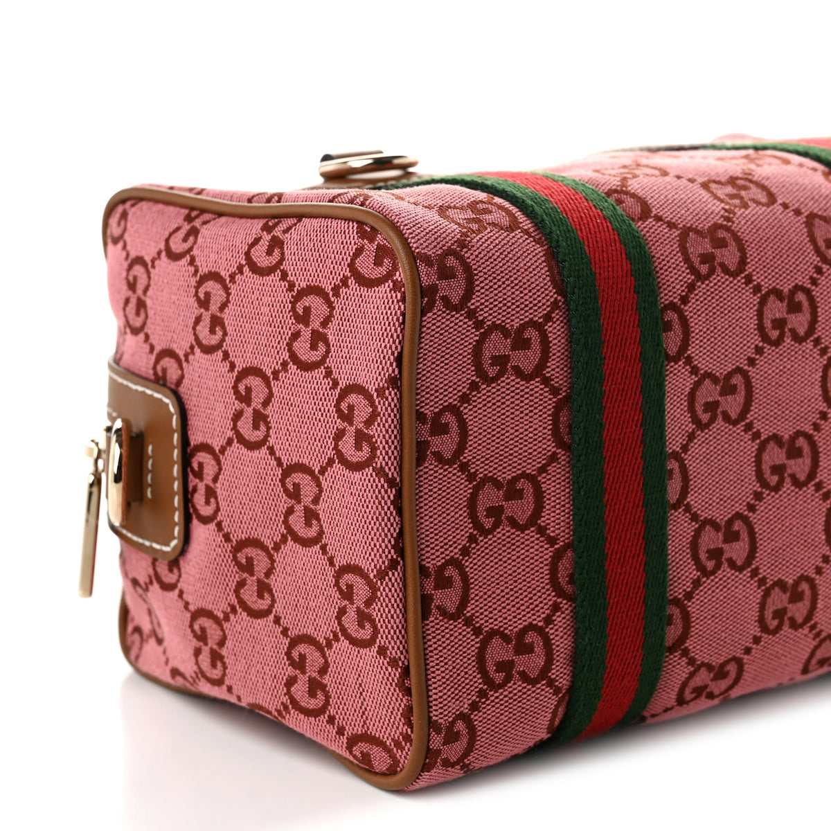 Gucci GG Supreme Web Mini GG Top Handle Bag Pink Beige 8 of 9