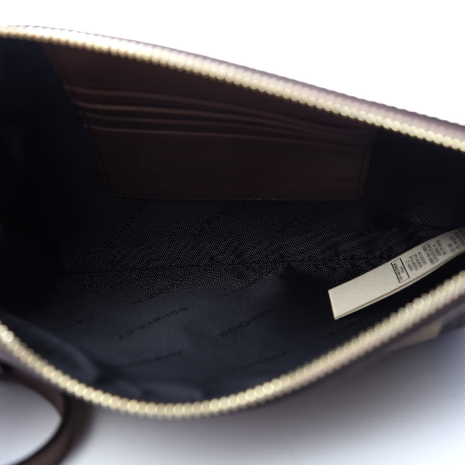 Burberry House Check Derby Peyton Crossbody Clutch Bag Tan 5 of 9