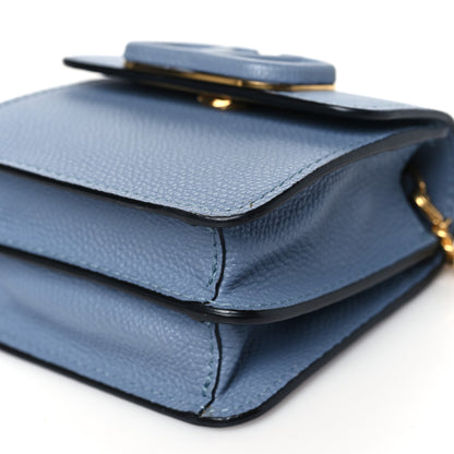 Valentino Garavani Grainy Calfskin VLogo Compact Wallet with Chain Niagara 9 of 9