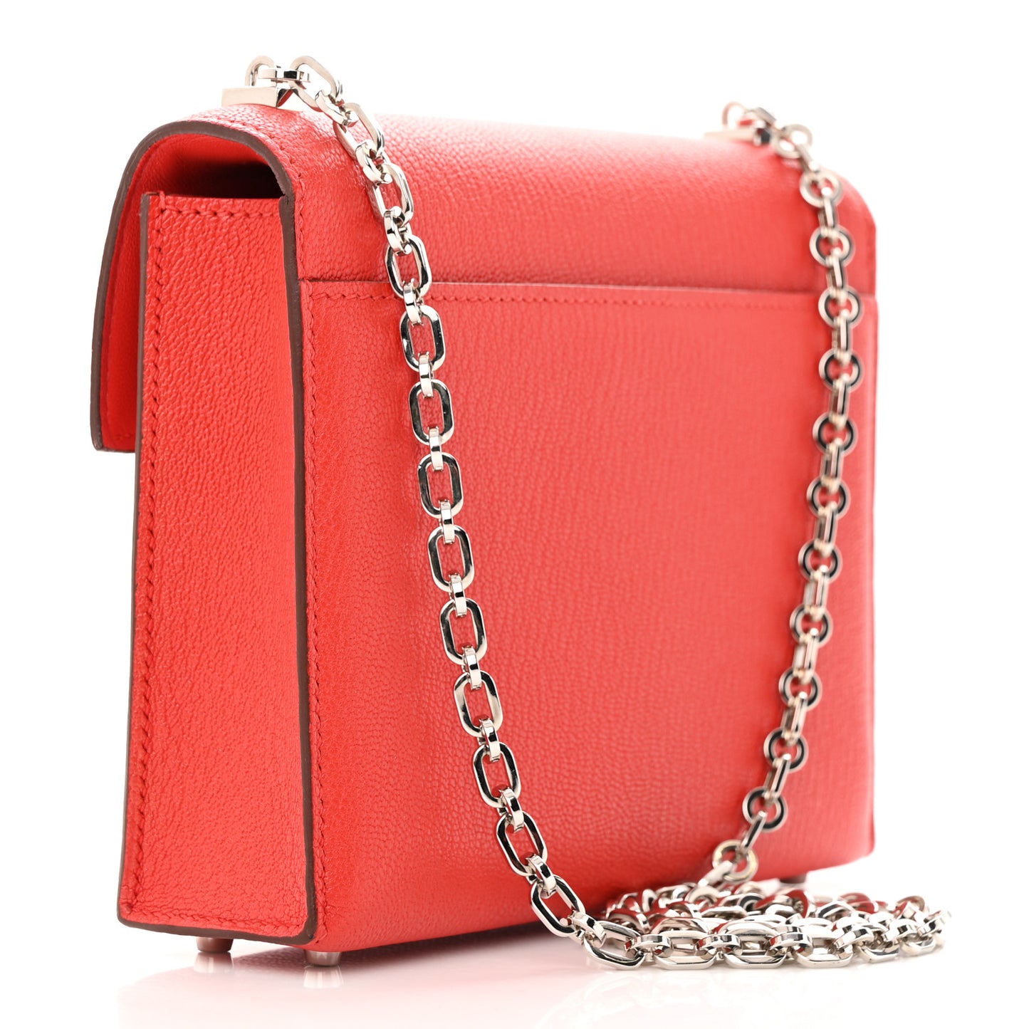 Chevre Mysore Mini Verrou Chaine Bag Rouge Tomate