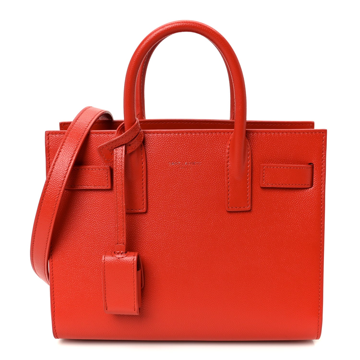 Saint Laurent Grain de Poudre Nano Sac De Jour Red Orange 1 of 10