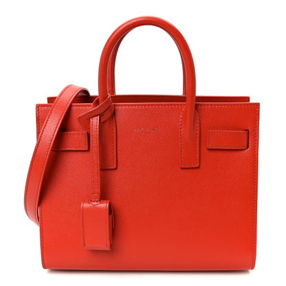 Saint Laurent Grain de Poudre Nano Sac De Jour Red Orange 1 of 10