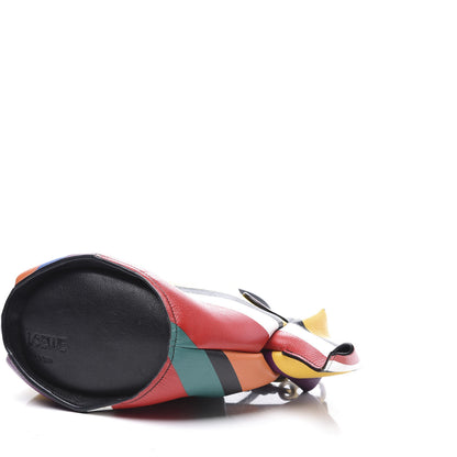 Loewe Calfskin Mini Striped Elephant Crossbody Bag Multicolor 6 of 14