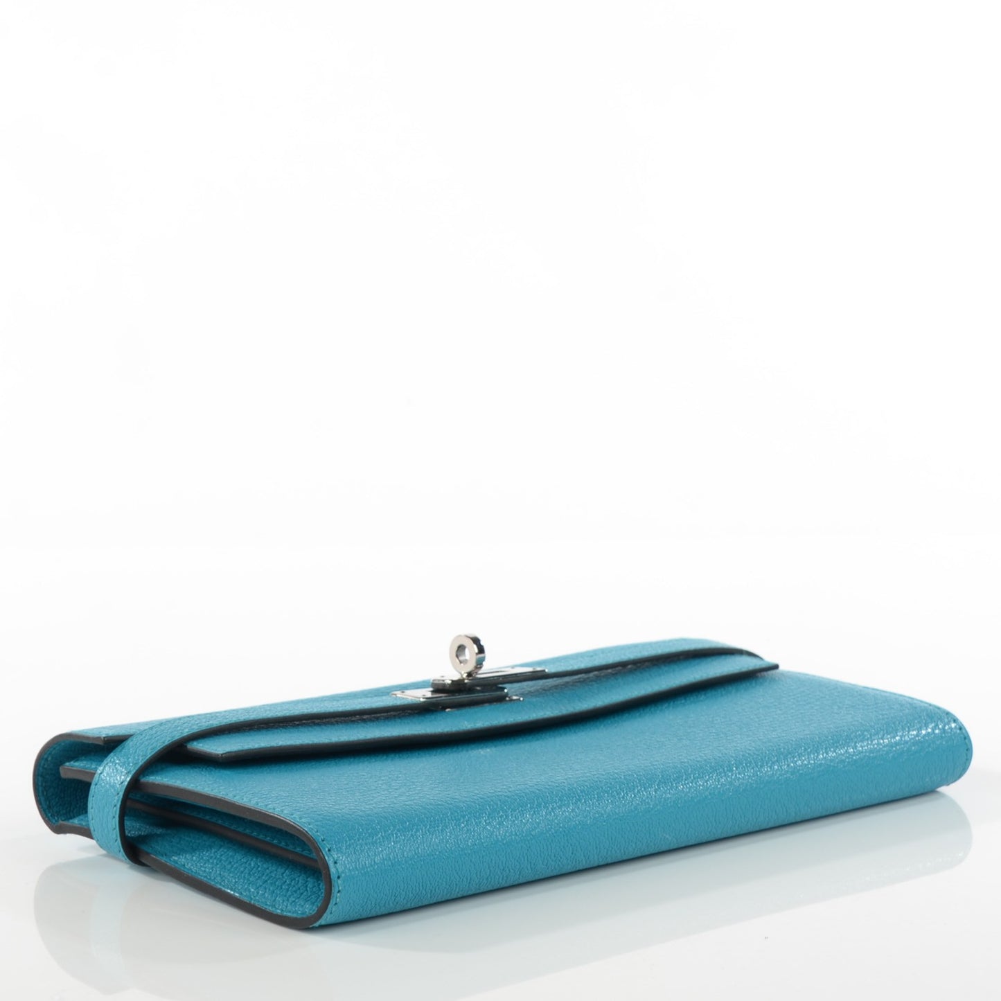 Chevre Mysore Kelly Longue Wallet Turquoise