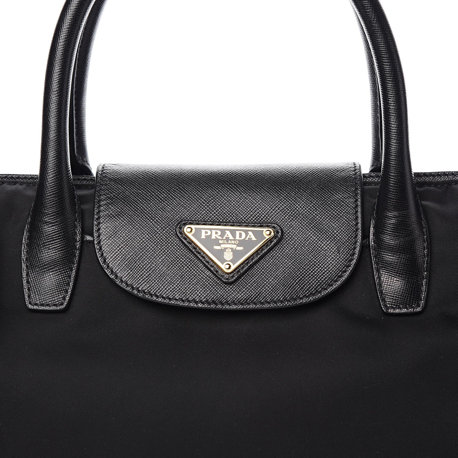 Prada Tessuto Nylon Saffiano Tote Black 11 of 11