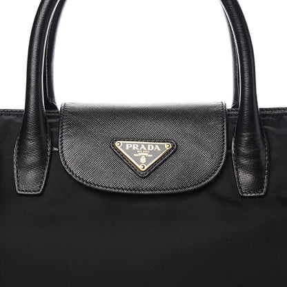 Prada Tessuto Nylon Saffiano Tote Black 11 of 11