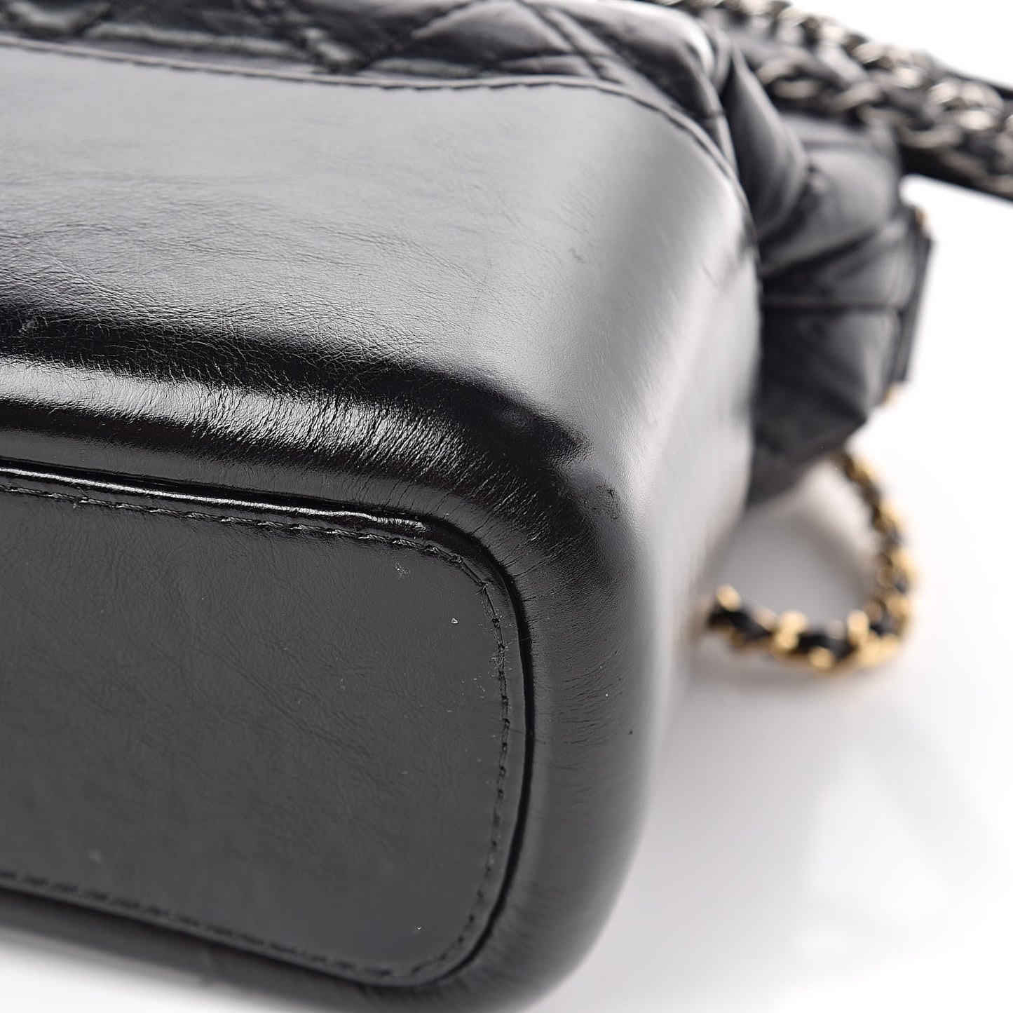 Aged Calfskin Quilted Medium Gabrielle Hobo Black