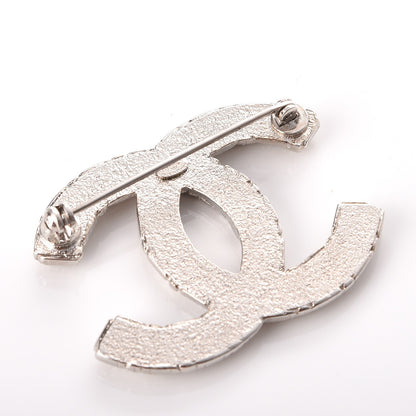 Chanel Crystal CC Brooch Silver 4 of 6