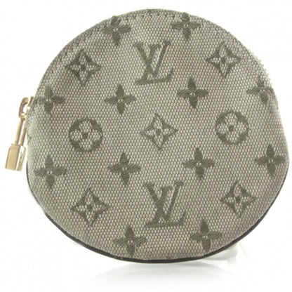 Louis Vuitton Mini Lin Round Coin Purse Gray 2 of 7