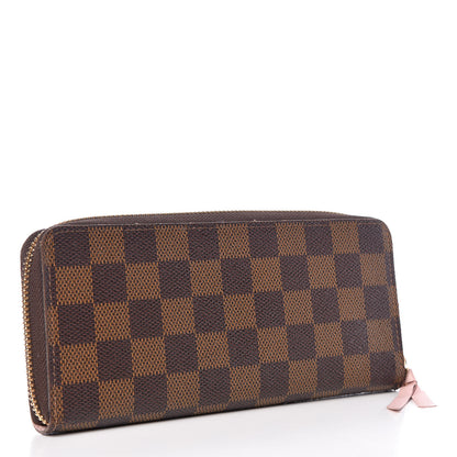 Louis Vuitton Damier Ebene Clemence Wallet Rose Ballerine 3 of 7