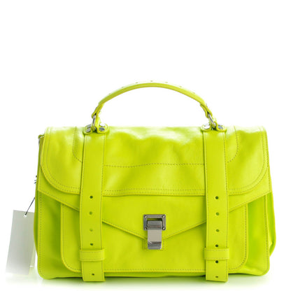 Proenza Schouler Lambskin Medium PS1 Satchel Sulfur 1 of 7