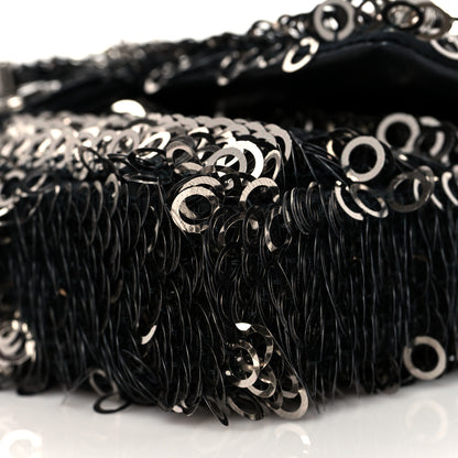 Chanel Sequin East West Flap Black Silver 10 of 10