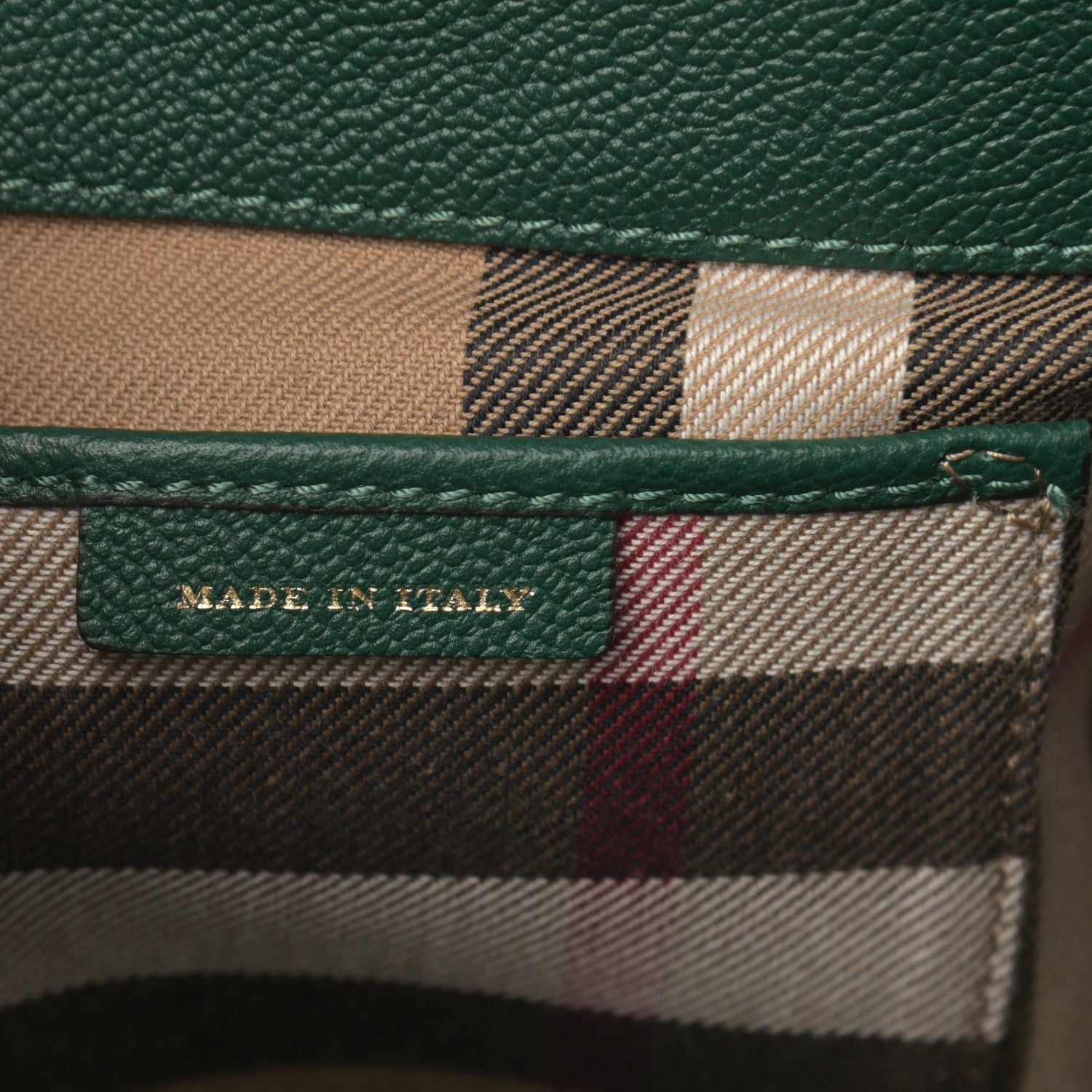 Burberry Soft Grain Calfskin Medium Buckle Tote Dark Green 7 of 14