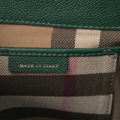 Burberry Soft Grain Calfskin Medium Buckle Tote Dark Green 7 of 14