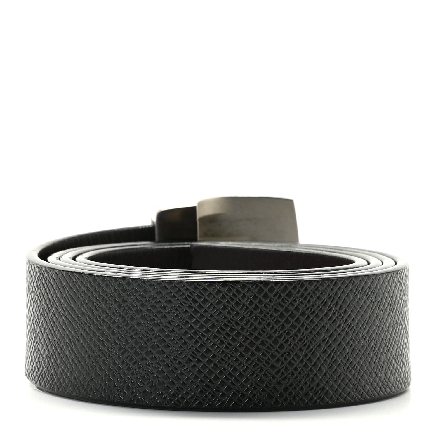 Louis Vuitton Taiga Mens Belt 85 Dark Grey 2 of 4