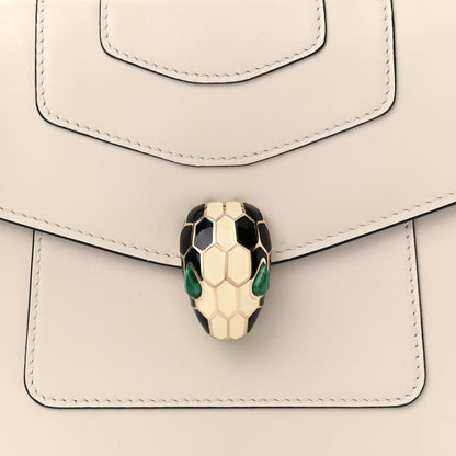 Bulgari Calfskin Serpenti Forever Top Handle White 8 of 11