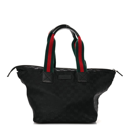 Gucci GG Monogram Medium Web Handle Bucket Tote Black 1 of 13