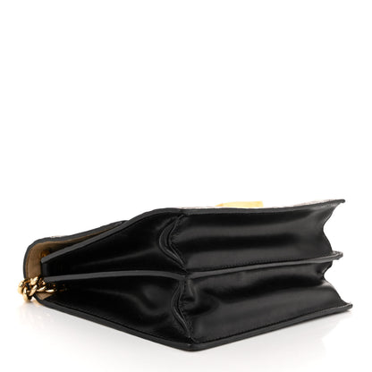 Fendi Vitello Liberty Bi-Color FF 1974 Embossed Small Kan U Shoulder Bag Maya Black 4 of 15