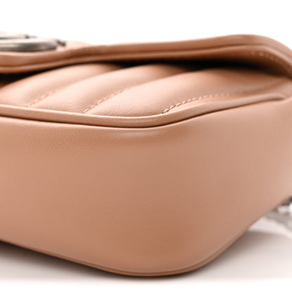 Gucci Calfskin Matelasse Aria Super Mini GG Marmont Shoulder Bag Camelia 10 of 10