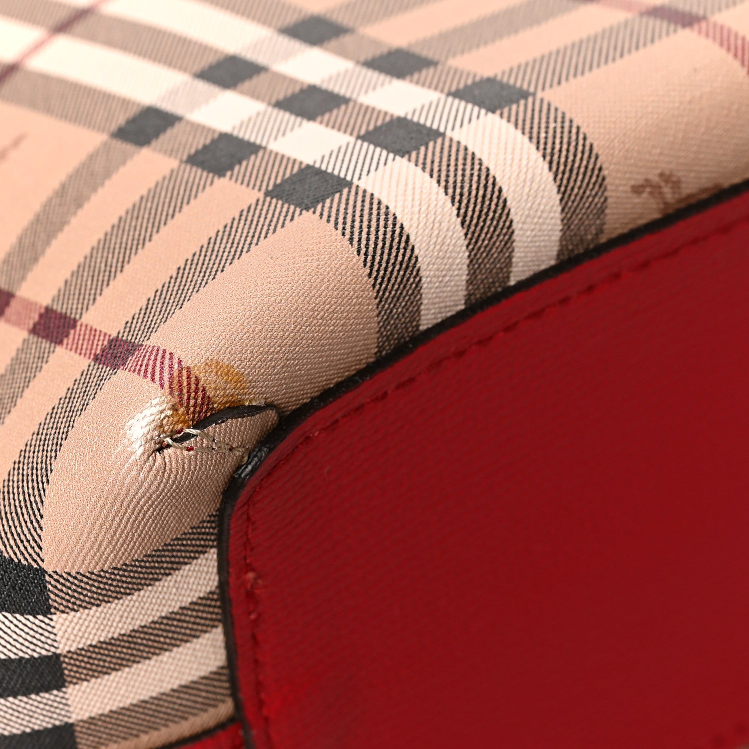 Burberry Haymarket Check Medium Reversible Tote Red 17 of 20