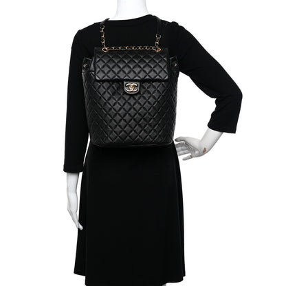 Chanel Lambskin Quilted Large Urban Spirit Backpack Black 2 of 10