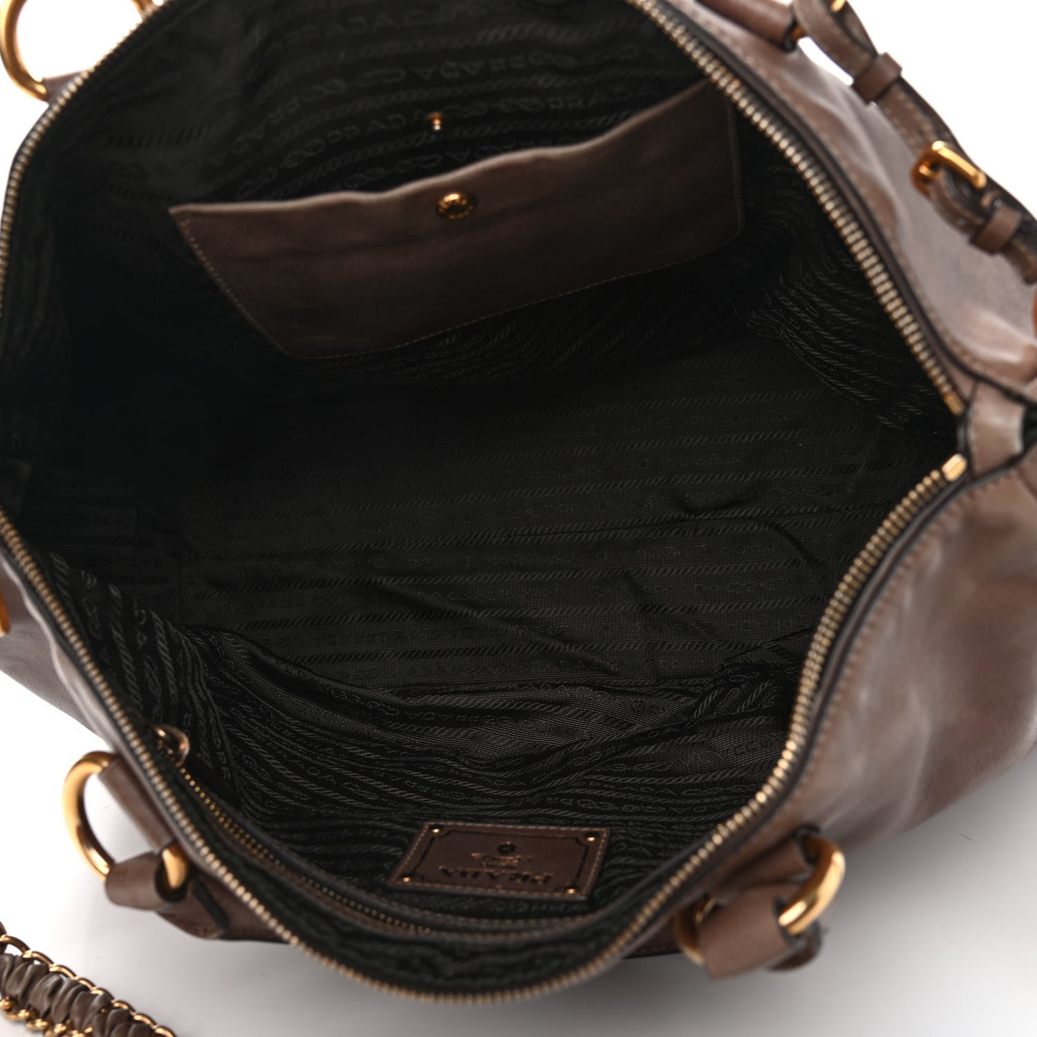 Prada Soft Calf Chain Bag Bambu 5 of 16