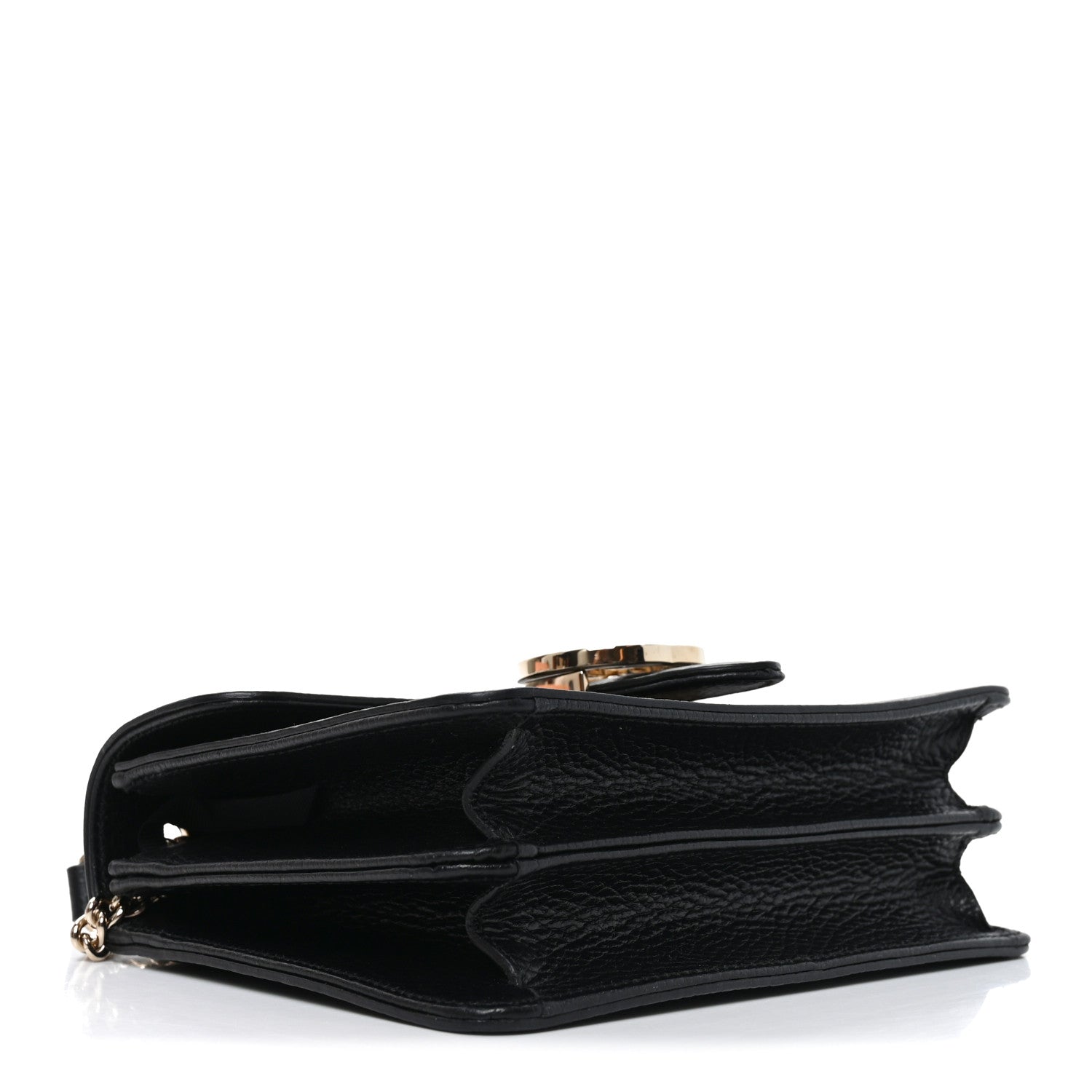 Gucci Dollar Calfskin Small Interlocking G Shoulder Bag Black Black 4 of 10