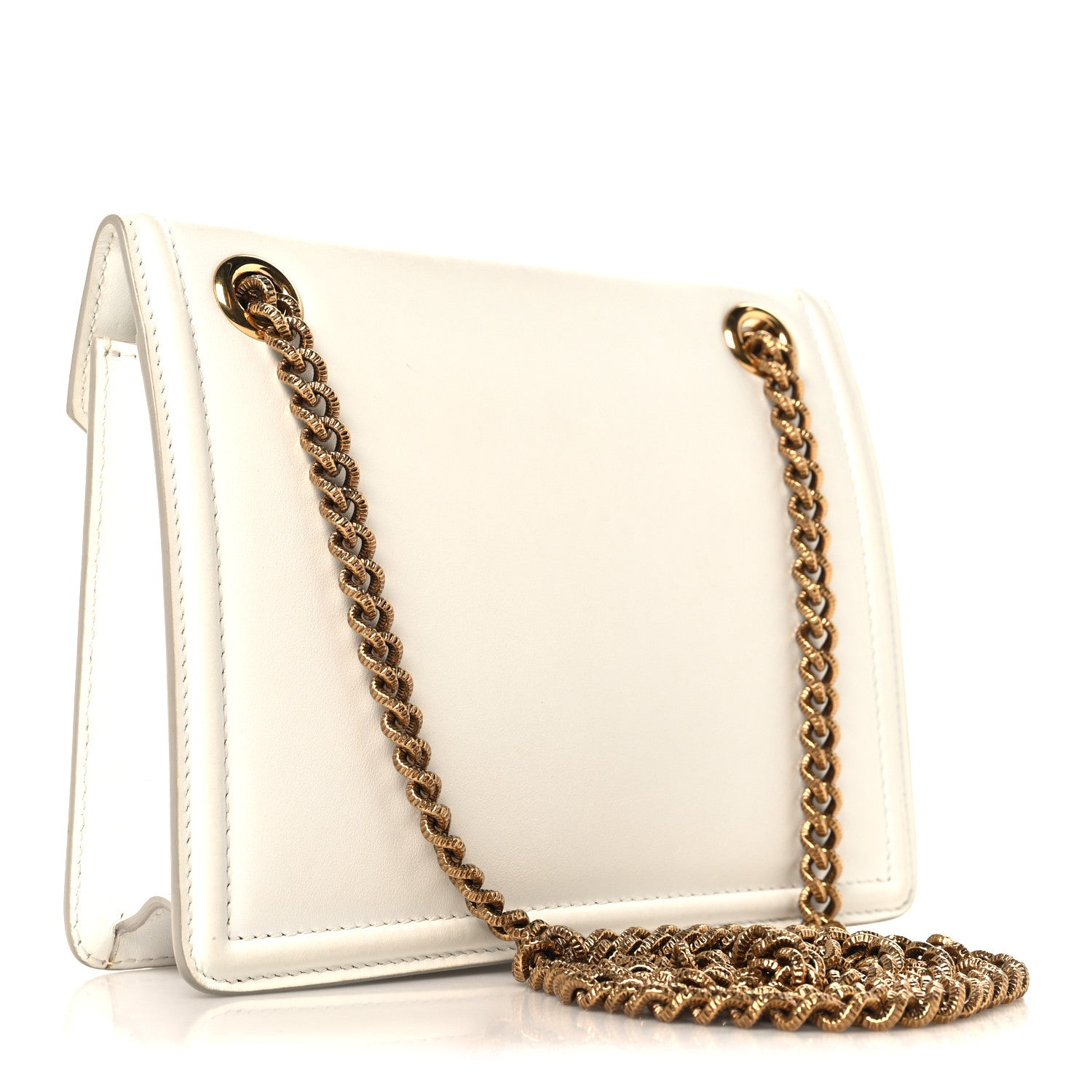 Dolce & Gabbana Smooth Calfskin Mini Devotion Envelope Bag White 4 of 9