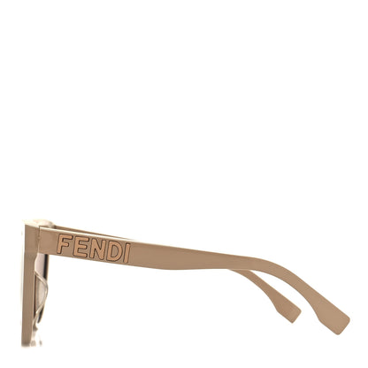 Fendi Acetate Round Cat Eye Sunglasses Beige 3 of 9