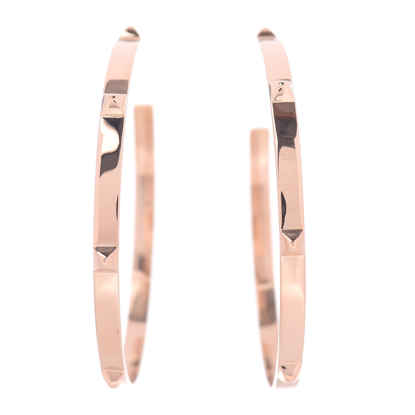 18K Rose Gold Mini Clous Hoop Earrings