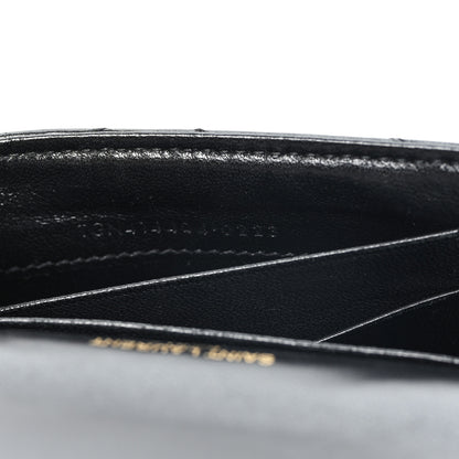 Saint Laurent Nappa Matelasse Chevron Small Monogram Envelope Wallet Black 7 of 7