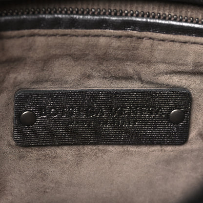 Bottega Veneta Metallic Grosgrain Intrecciato Nodini Crossbody Messenger Dark Grey 6 of 9