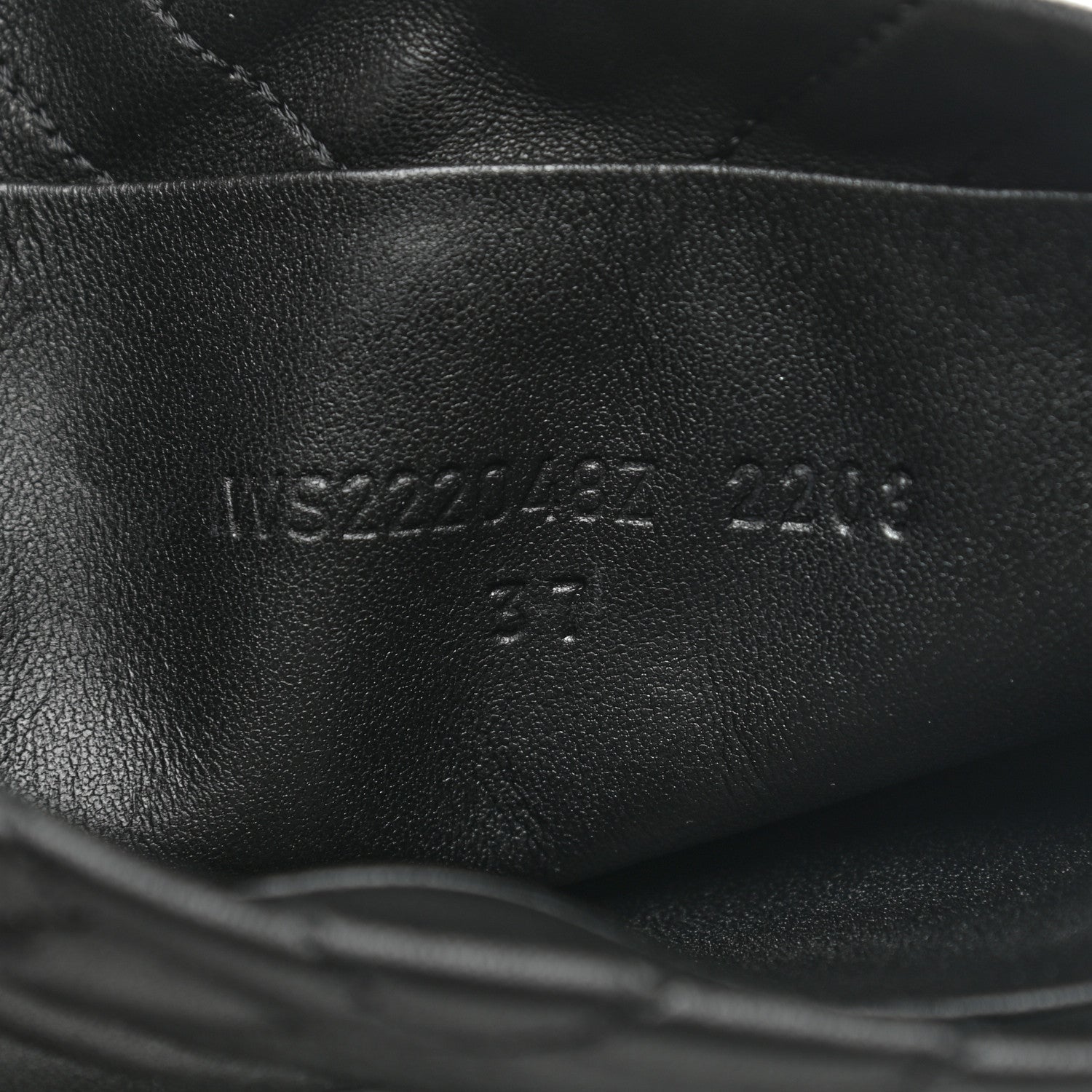 Hermes Suede Goatskin Quilted Fuji Boots 37 Black 8 of 9