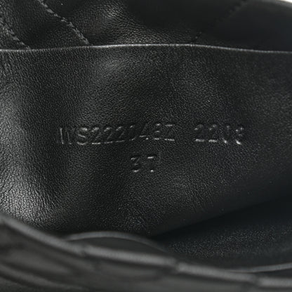 Hermes Suede Goatskin Quilted Fuji Boots 37 Black 8 of 9