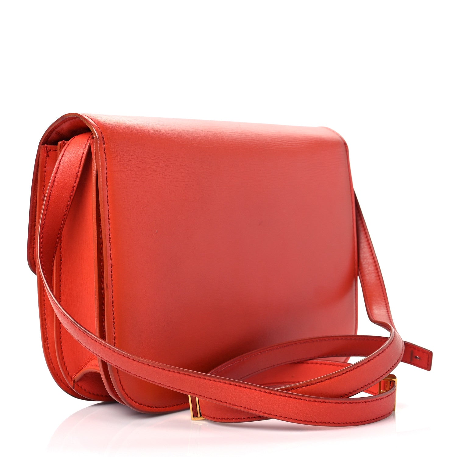 Celine Box Calfskin Medium Classic Box Flap Bag Poppy 2 of 9