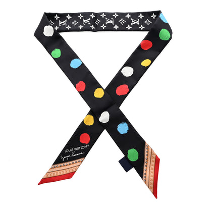 Louis Vuitton LV x YK Kusama Painted Dots Scarf Black Multicolor 1 of 4
