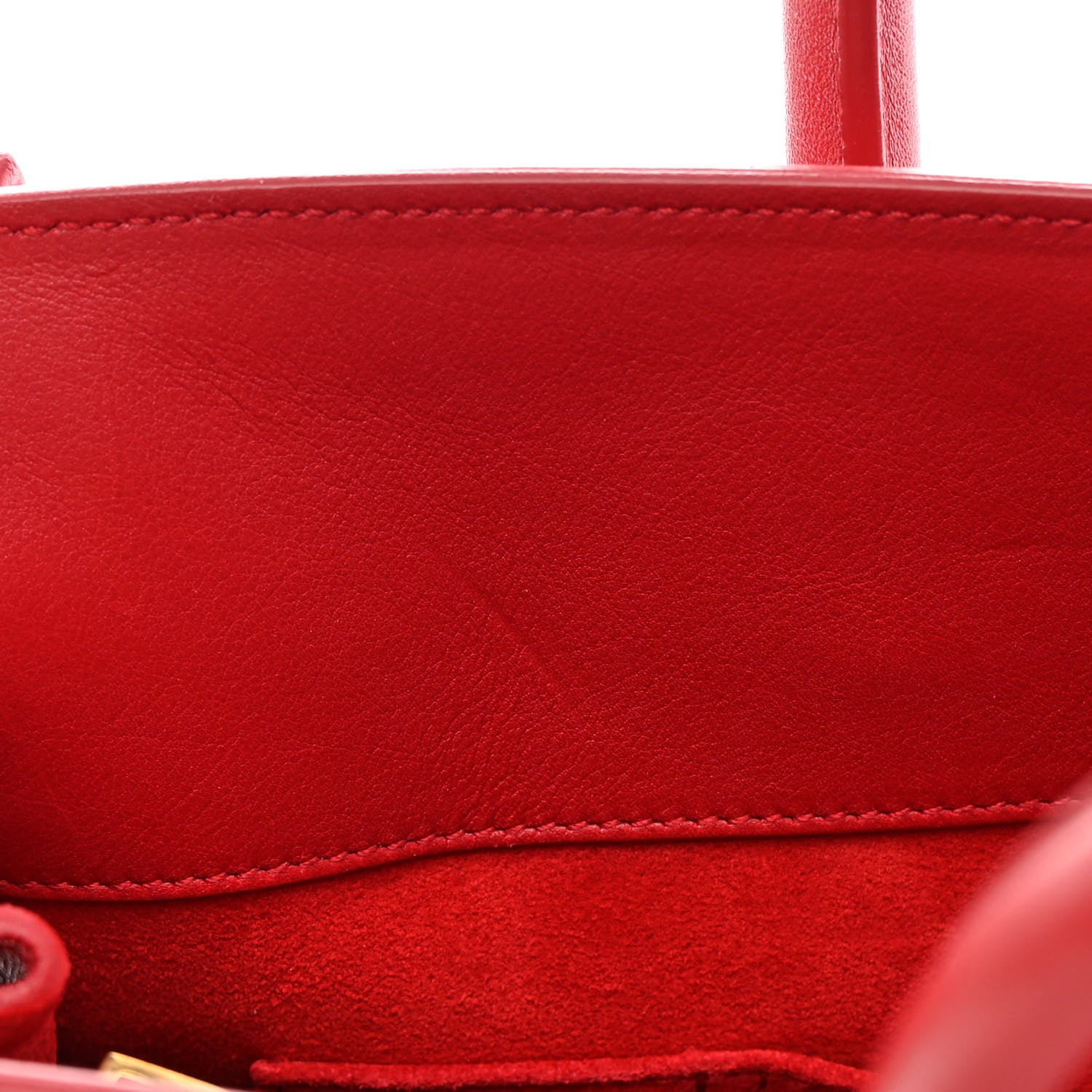 Saint Laurent Calfskin Small Sac De Jour Lipstick Red 14 of 19