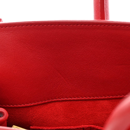 Saint Laurent Calfskin Small Sac De Jour Lipstick Red 14 of 19