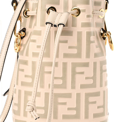 Fendi Vitello Liberty F is Fendi Bi-Color FF 1974 Embossed Mini Mon Tresor Bucket Bag Camelia Mandorlo 8 of 11